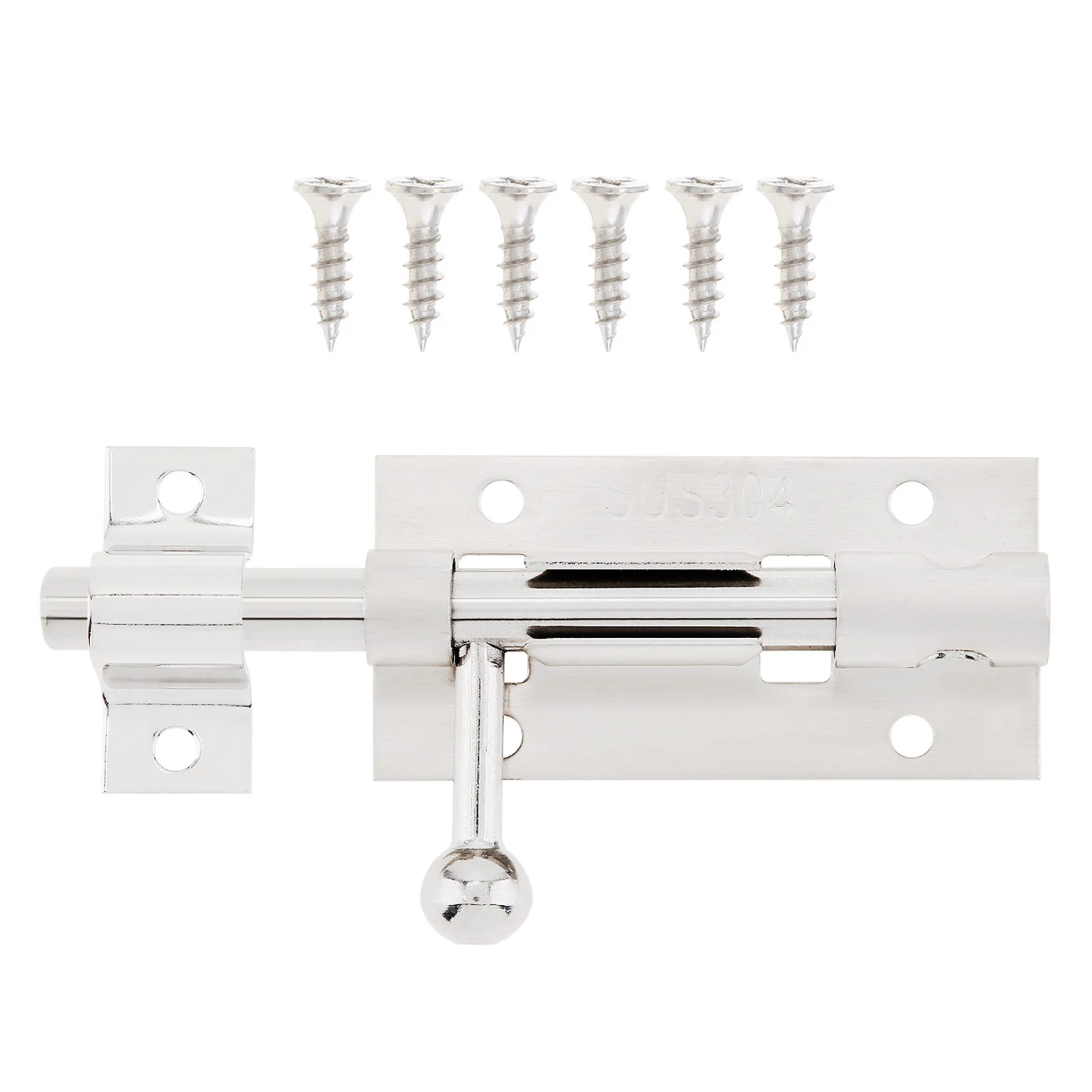 Door Latch Stainless Steel Door Latch Room Door Security Bolt Home Hardware Gate Safety Lock for Wooden / Room / Bathroom