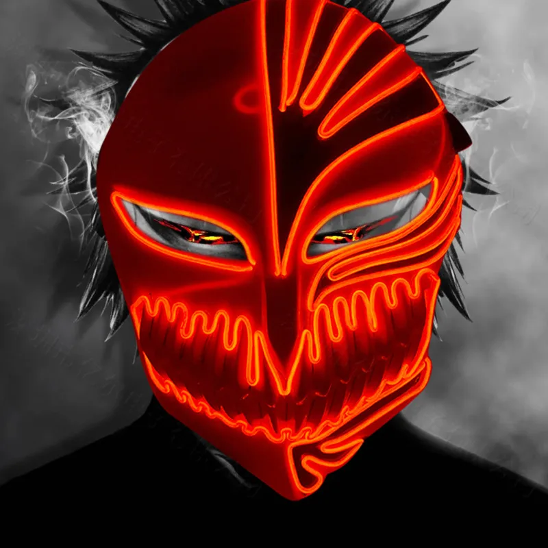

Светящаяся Полнолицевая маска на Хэллоуин, ужас, смертная маска Heisaki Ichigo Void, аниме, ручная работа, косплей для детей, подарки для вечеринки