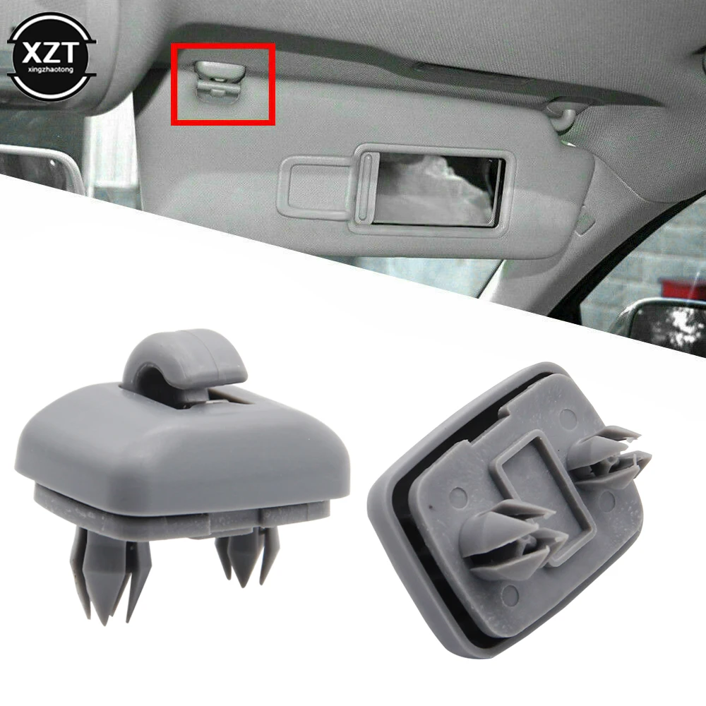 1/2Pcs Visiera Di Sun Clip Porpor Booya Interior Sun Visor Gancio Della Clip Della Staffa Per Audi A1 A3 A4 A5 Q3 Q5(8E0 857 562)A7 B6 B7 B8 S4 S5
