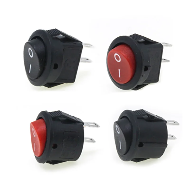 Small Circular Rocker Switch 50-100pcs-16mm-Diameter-Small-Round-2pin-rocker-switch-snap-SPST-ON-OFF ...
