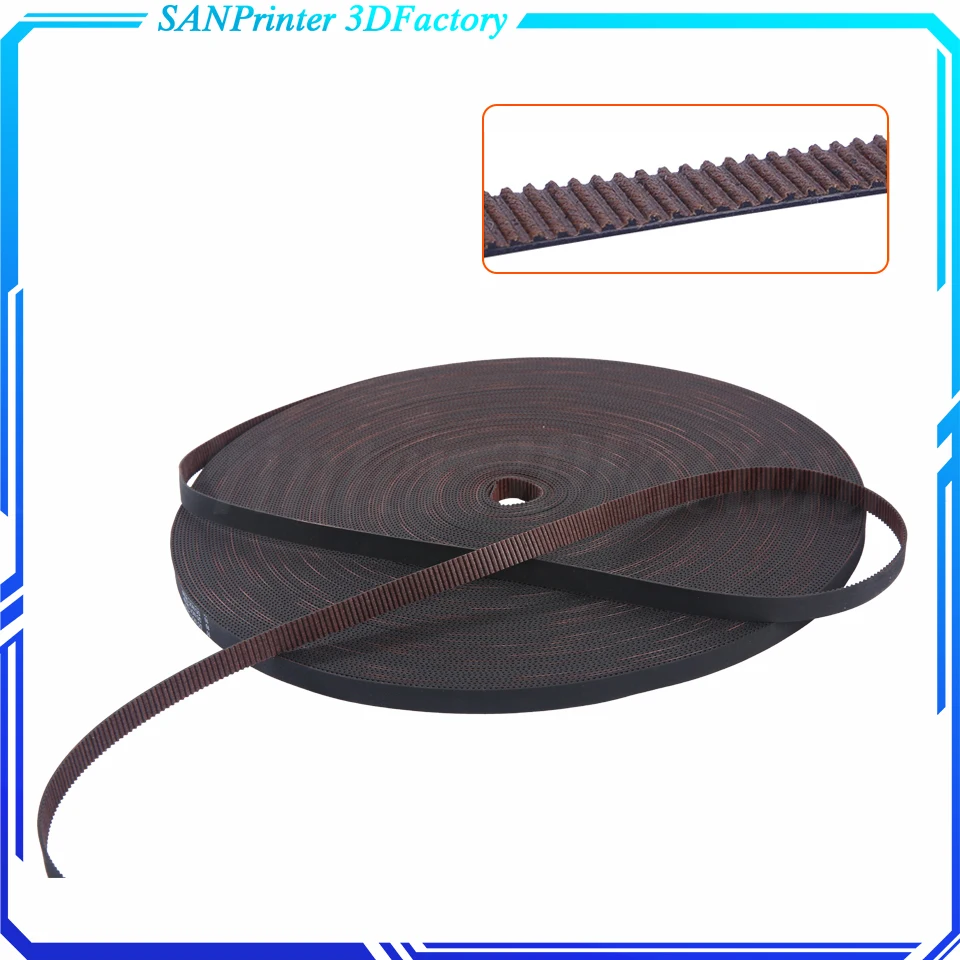 High quality 3D printer 2GT gear synchronous belt GT2 Width 6MM 9MM 10MM 15MM timing belt,wear resistant for BLV mgn Cube
