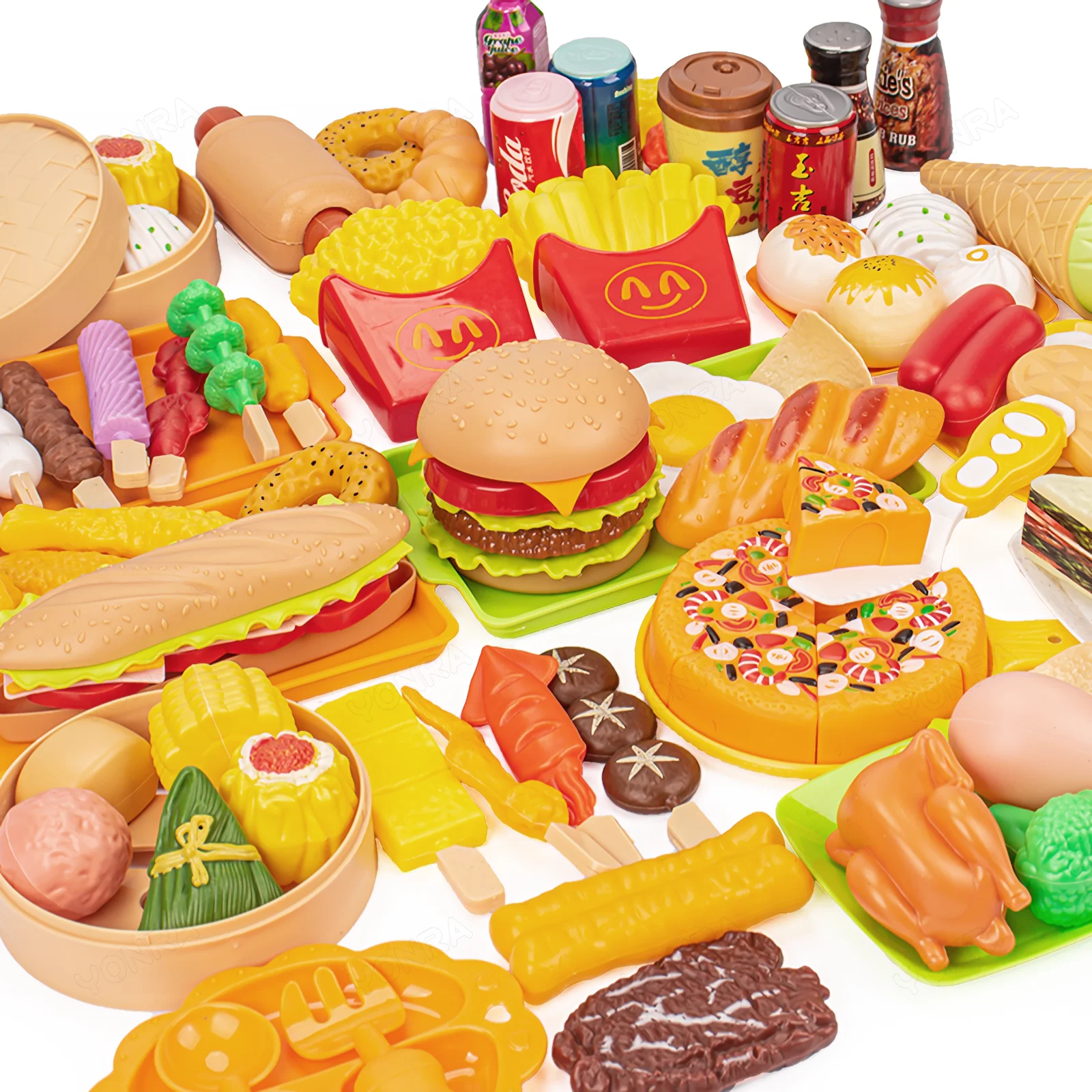 Mini Breakfast Pretend Play Toys Food Set Children's Cooking Simulation Food Multi-set Christmas Gift For Kids