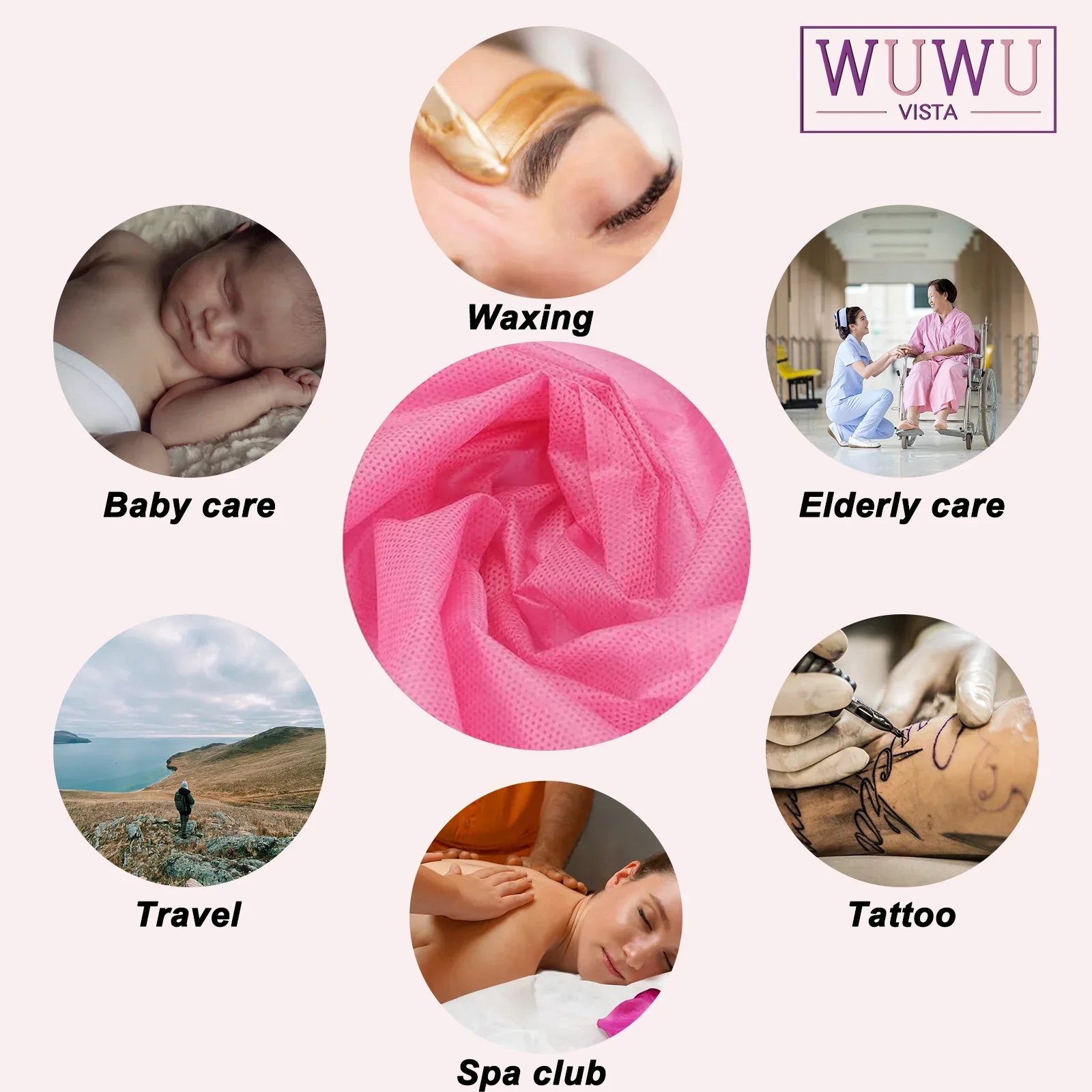 WUWUVISTA 1/6Pcs Disposable Sheets Hair Removal No-Mess Mat Non-woven Breathable Sheets For Waxing Tattoo Travel Spa Picnic