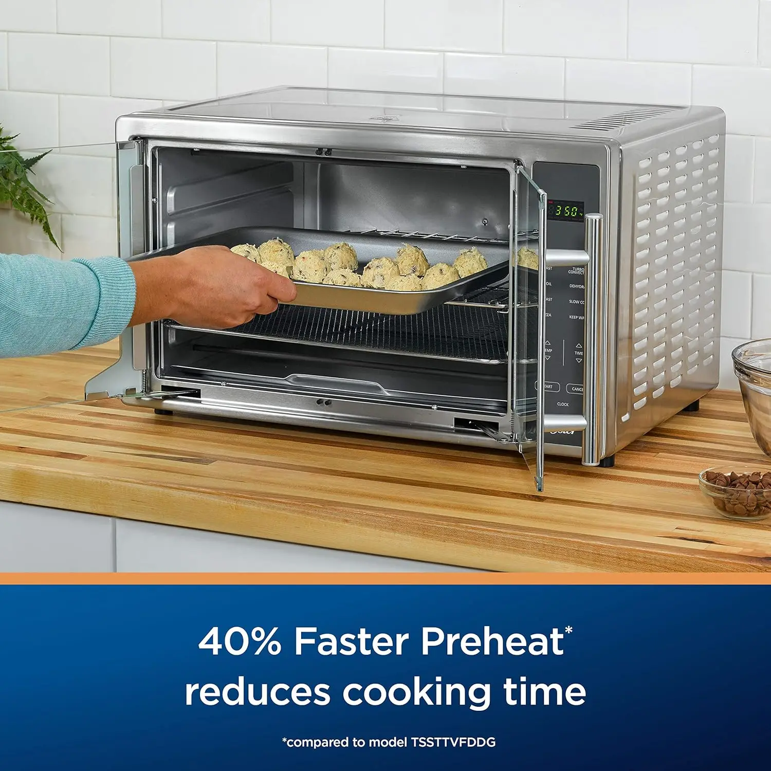 Toaster, Large Enough for 2 Pizzas, Stainless Steel French Doors, XL Sized 5