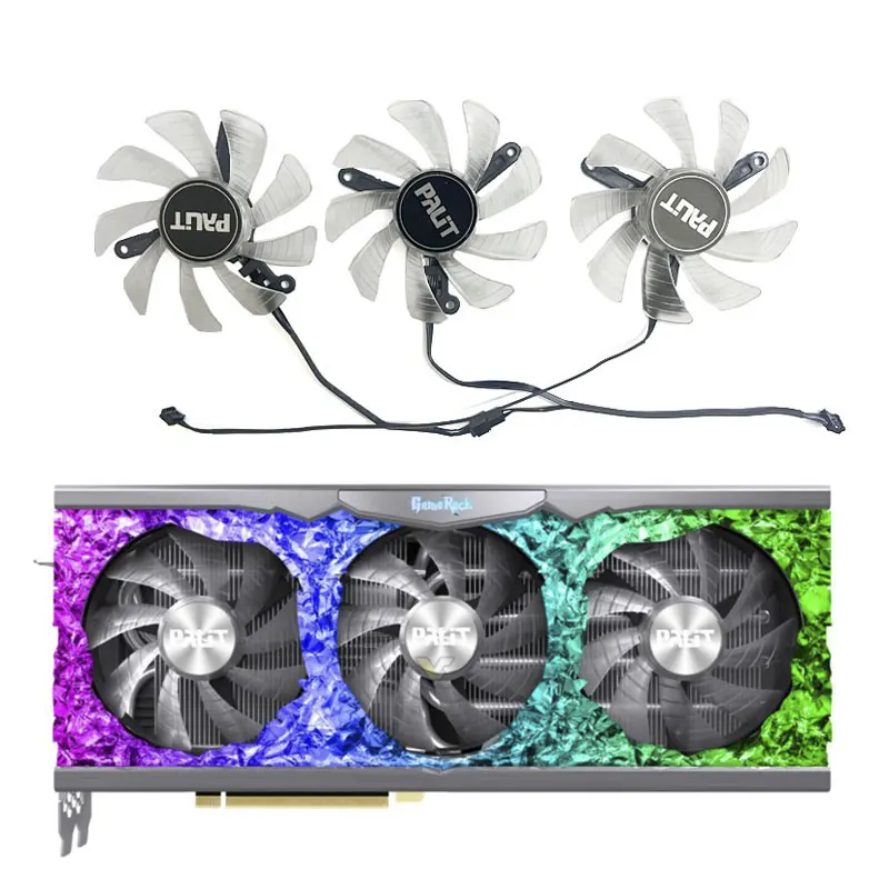 3 вентилятора, новинка для PALIT GeForce RTX3070 3070ti 3080 3080ti 3090 24 ГБ геймпад OC, сменный вентилятор для видеокарты