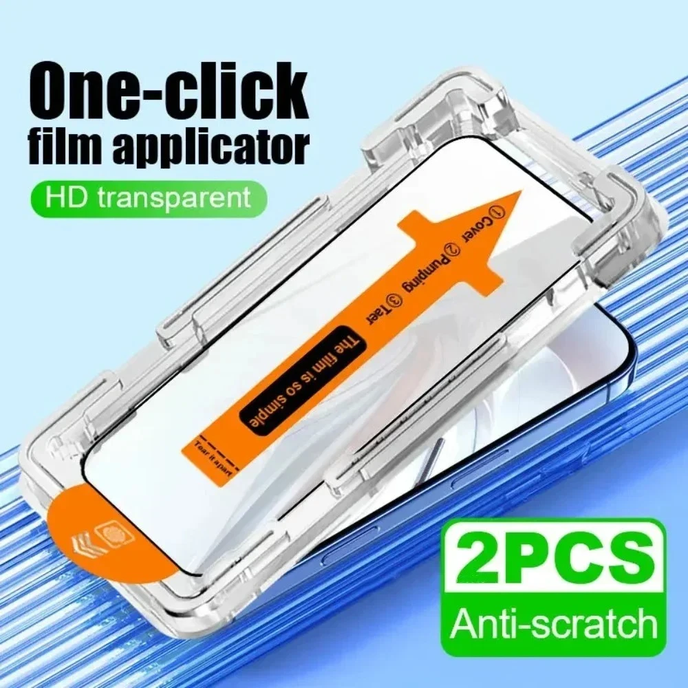 Premium 9H Dust-Free Tempered Glass Screen Protector - Easy Install, Full Glue, Protective Shield (1-3 Pack)