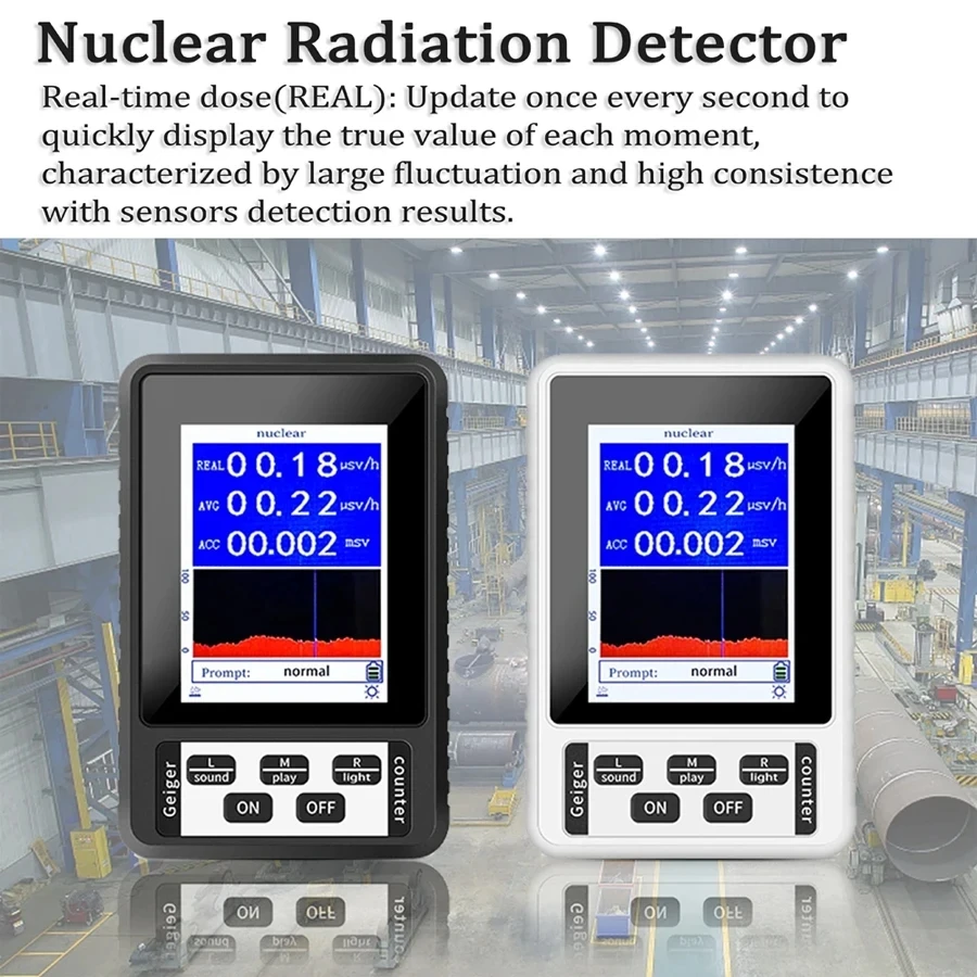Geiger Counter Nuclear Radiation Detector X-ray Γ-ray Β-ray Detector Real-time Mean Cumulative Dose Modes Radioactive Tester 6