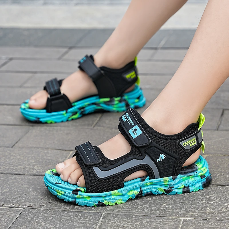 Summer Hook Loop Fastener Camouflage Beach Sandals Water Children's Sports Slippers Boys Lightweight Anti Slip Shoes kids shoes children sandals kids sandals beach shoes