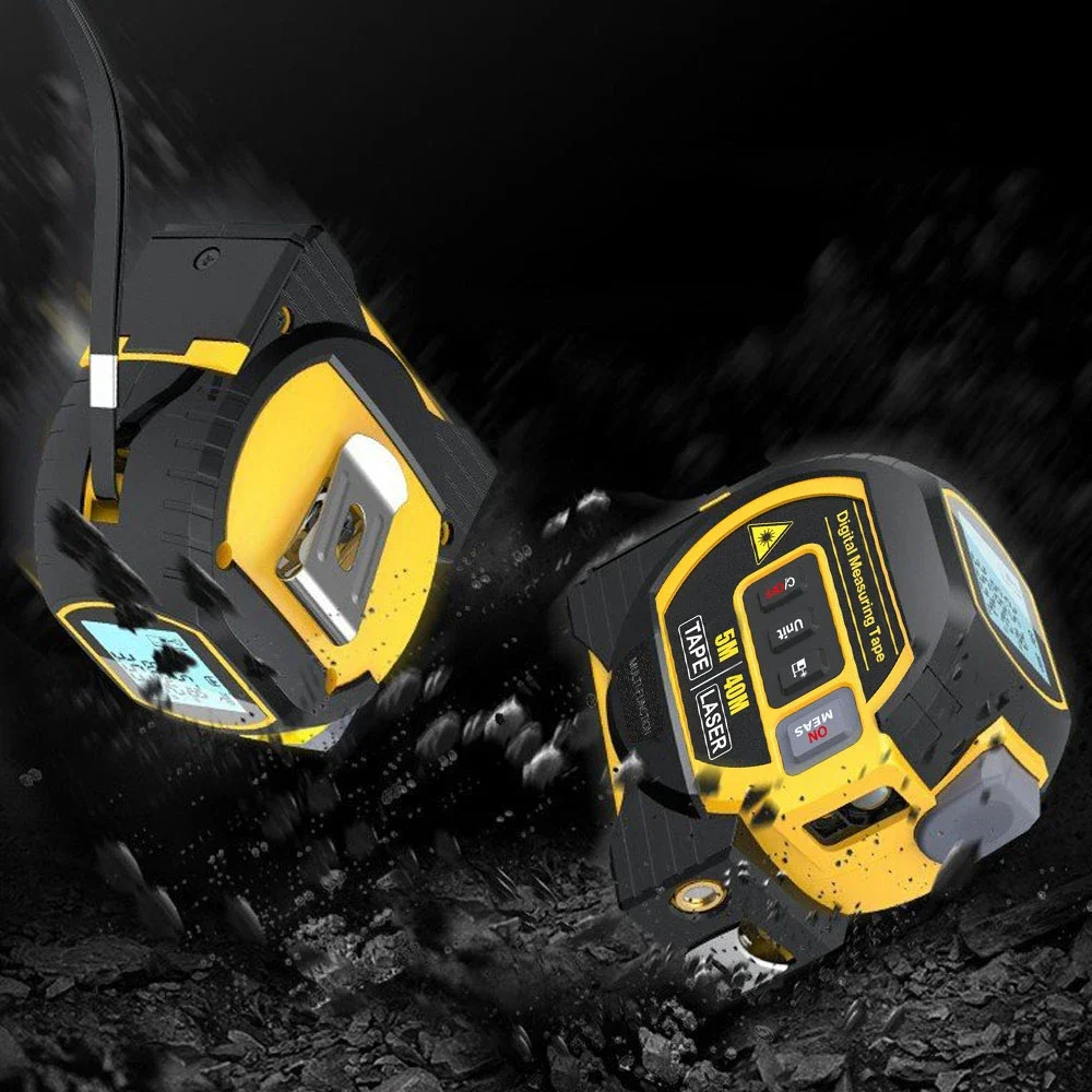 Versatile Laser Rangefinder and Electronic Ruler with LCD Backlight Display for Construction & DIY Projects