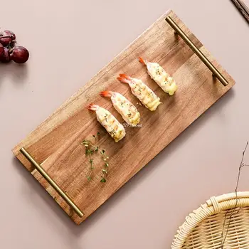 이중 손잡이가 달린 직사각형 보관 트레이, 다목적 플레이트 디스플레이 랙, 컬렉션 배열 플레이트, 주방 드롭쉽