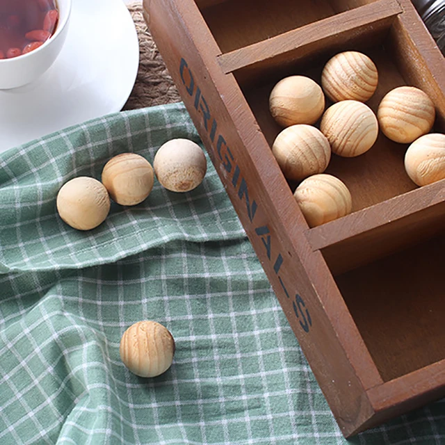 Új 5Db Camphor Fa Lepkék Golyók Rovar Természetes Cédrusgömb Károsító Csótányok Vezérlő Penész Szekrény Ruhák Fiók Hibátriasztó - Image 4