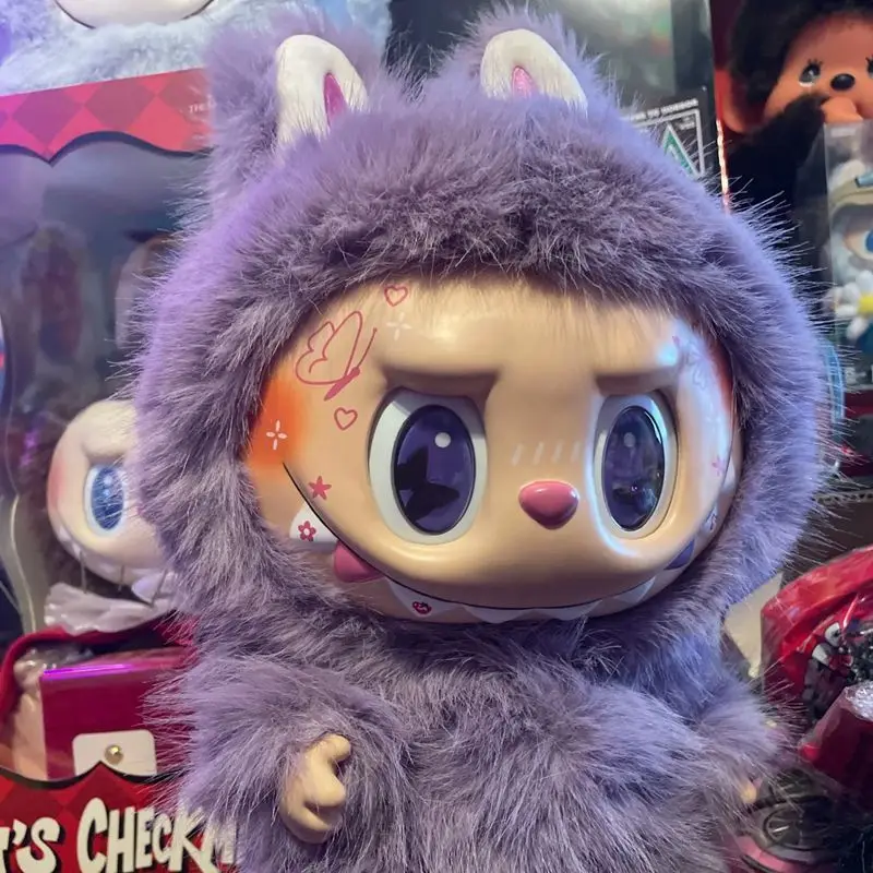新作☆Labubu ZIMOMO パープル　Angel ふわふわぬいぐるみ 海外限定）ZIMOMO ジモモ ふわふわぬいぐるみ LABUBU パープル