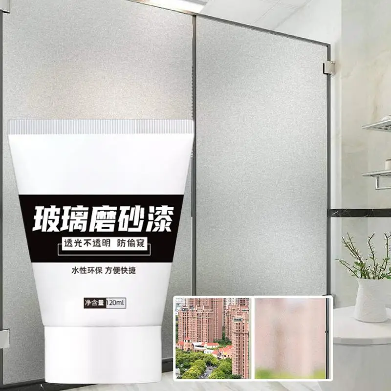 Window Privacy Paint UV Resistant Frosting Glass Paint Water-Based Window Frosting 120ml Waterproof Glass