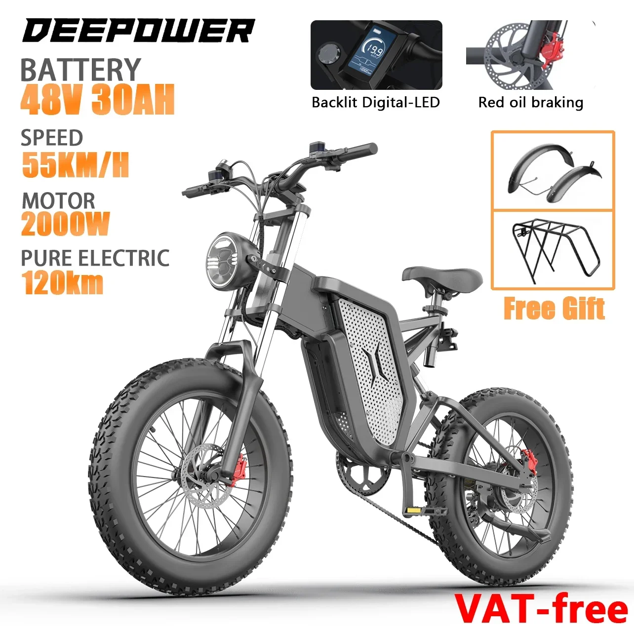 Deepower折りたたみ式電動マウンテンバイク