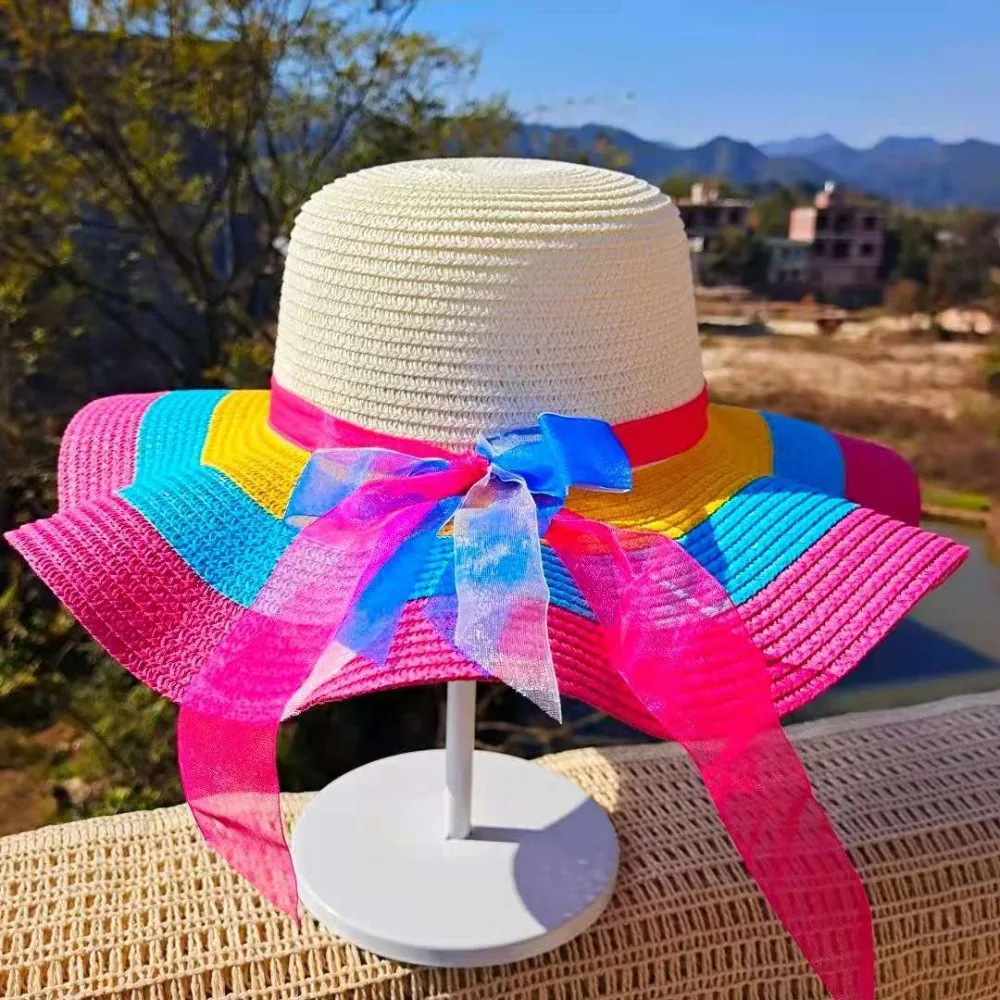 

Foldable With Wire Edge Anti-ultraviolet Big Brim Sunshade Summer Hats Beach Hats Straw Hats