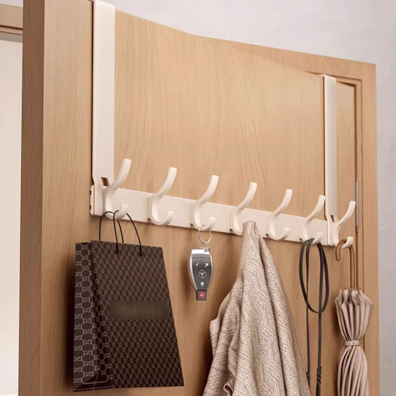 Over the Door Storage Organizer Hanger Clothes Hooks Behind
