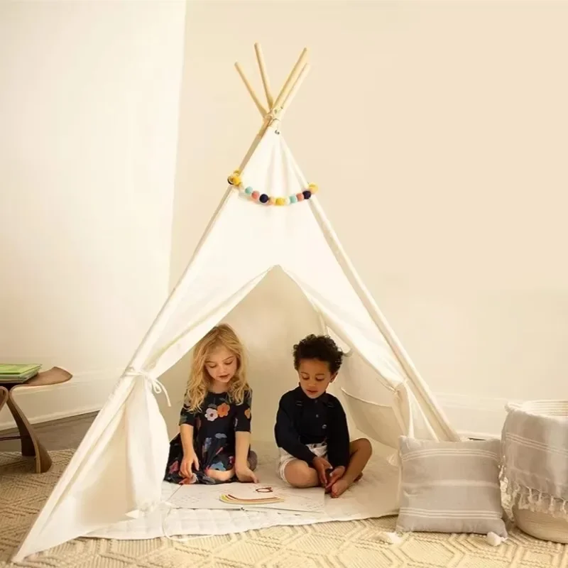 1.35M kids play tent house Children Outdoor Household Wigwam Portable Folding Child Tipi Teepee Girl and Boy Castle Play Room 3