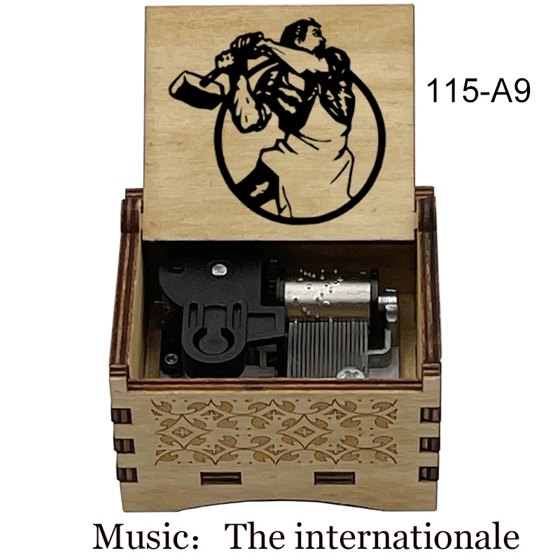The Internationale Music Box Wooden Hand Musical Gift For Senior Grandparent parents Souvenir New Year Gift office Decor 3