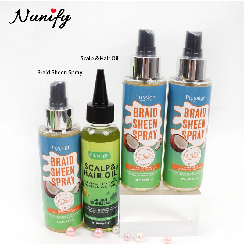 Exotic Scalp Oil For Nourish Dry Scalp Braid Sheen Spray Provide Lasting Sheen Anti Itch Spray