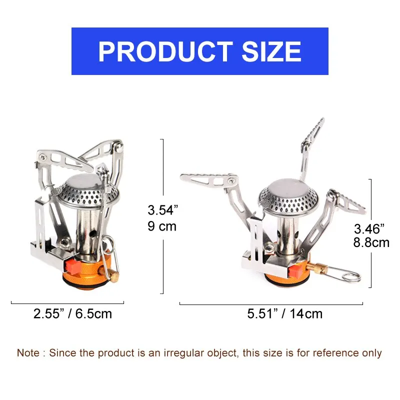 Widesea Camping One-piece Gas Stove Heater Tourist Burner Foldable Outdoor Picnic Kitchen Equipment Supplies Survival Furnace camping gas stove