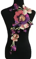 1Pc Large Flower Embroidery Applique – 56x36cm Sew-On Patch for Wedding Dress, Gown, DIY Clothing & Craft Accessories - Image 4
