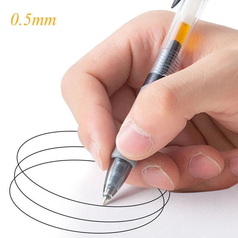 Retractable Gel Pens Set with Black, Red, and Blue Ink for Writing and Office Supplies