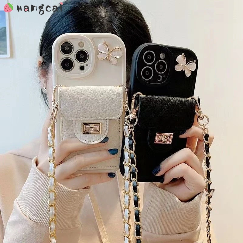 

Fashion Cases For OPPO A16 A16K A16E A55 A57 A77 4G 2022 A77S A17 A17K Luxury Wallet Phone Case Butterfly Soft Cover