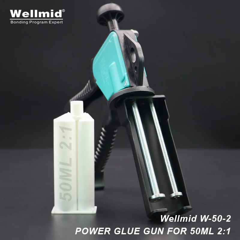 50Ml 2:1 Pistola Di Erogazione Adesiva Epossidica 2K Kit Dispenser Di Miscelazione Portatile A Doppio Tubo Cartuccia Di Aromaterapia Loctite Ab Pistol