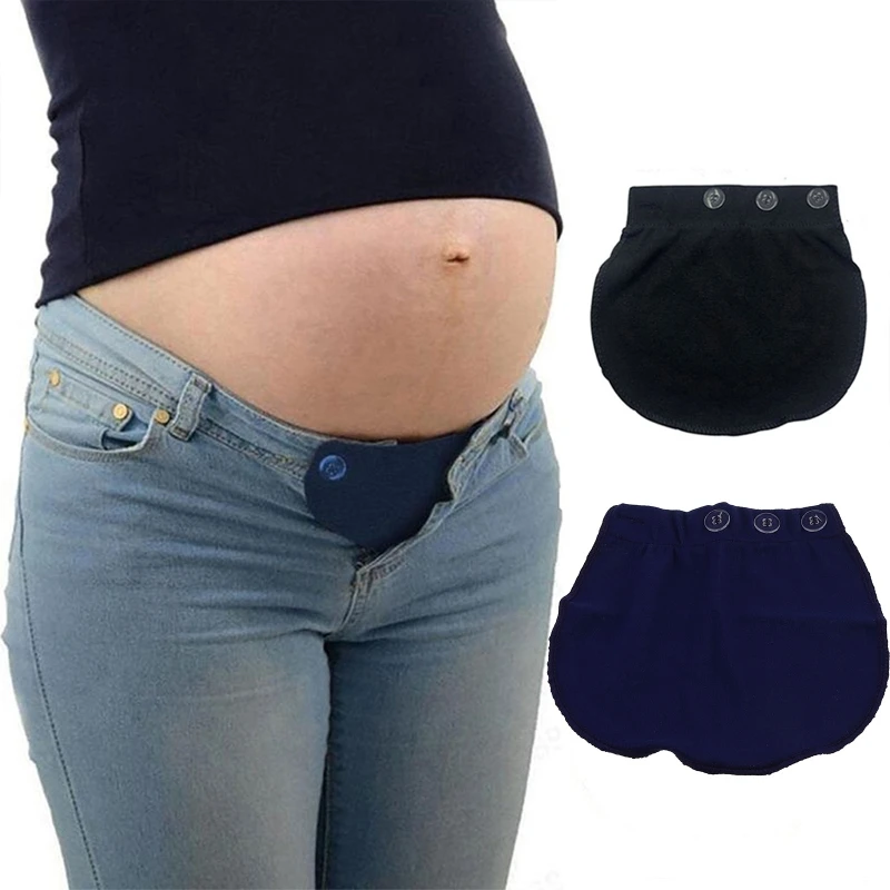 HUYU Pregnant Women's Belt Extension Buckle Maternity Waistband Elastic Extender Soft Pants Pregnancy Adjustable Waist