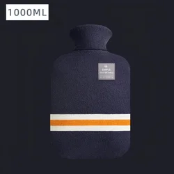Luxurious Large Capacity Hot Water Bottle for Ultimate Comfort and Warmth (Navy 1000 ML)
