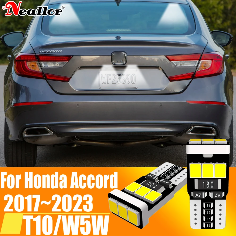 

4 шт., Автомобильные светодиодные лампы W5W T10 12 В для Honda Accord 2017 ~ 2023