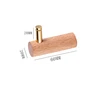 1Pc Brass Solid Wood Hooks Creative Wall-Mounted Bathroom Decorative Coat Hook For Home Key Wooden Hooks Kitchen Accessories 6