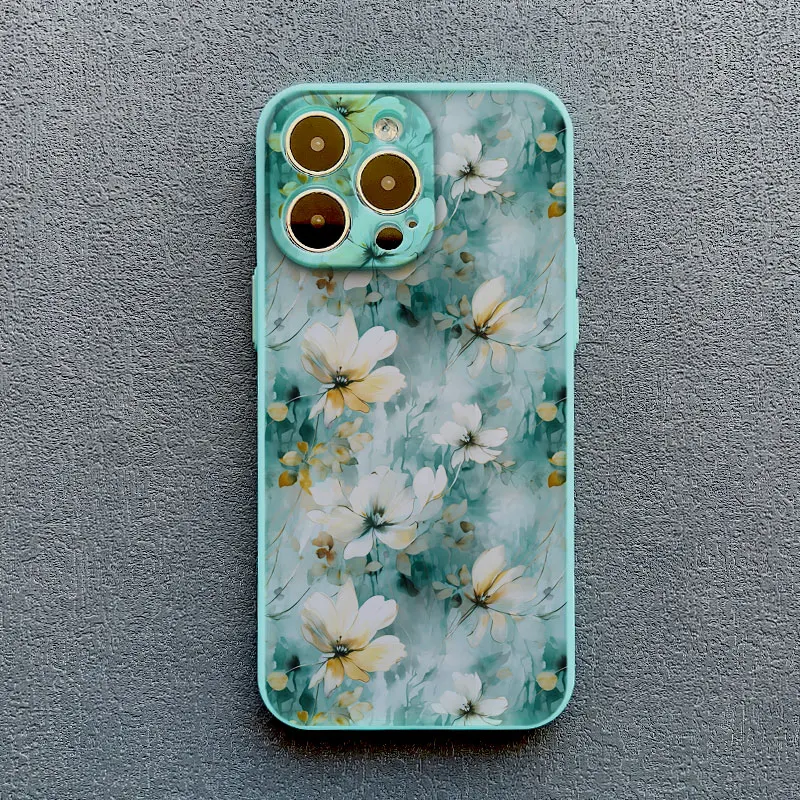Charming Blue and White Porcelain Floral Phone Case - Shockproof Cover