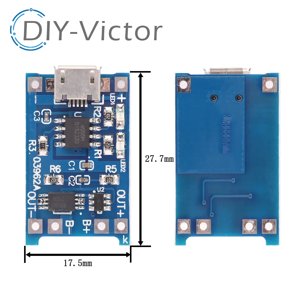 3.7V Lithium Battery Charger 5V 1A 2A Li-ion Lipo Battery Charging Protect Two-in-one Module Micro USB Type-C Protection Board