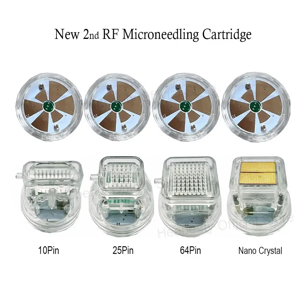 2 Generation Disposable Fractional RF Microneedling Cartridge Gold Plated 10/25/64 Pins Nano Tattoo Cartridges Accessory