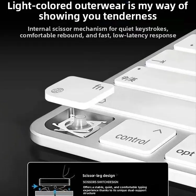 Ultra-Slim Silent Wireless Bluetooth Keyboard for Tablets and Computers
