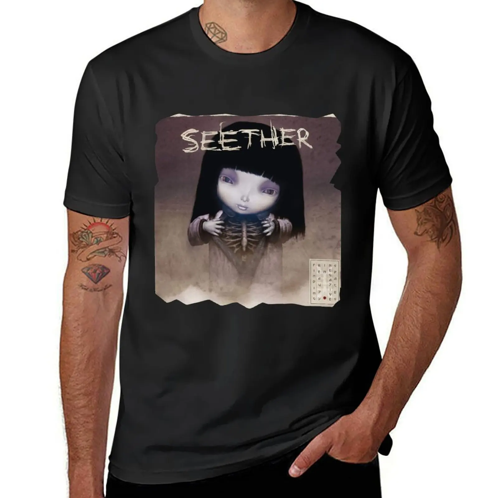 

Seether Fashion Shirts Black Summer Custom Short Sleeve Tee Top T-Shirt Short sleeve tee blacks customs mens t shirt graphic