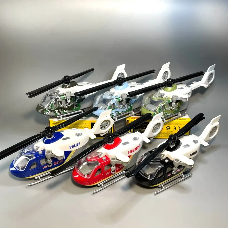 

Original Sound Light Pull-back Alloys Helicopter Figure Doll Model Toys Collection Ornaments Decoration Children Birthday Gift