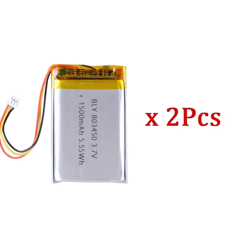 Batterie Li-Po 3,7V 1500mAh 803450 avec connecteur PH 1,25mm 3 broches