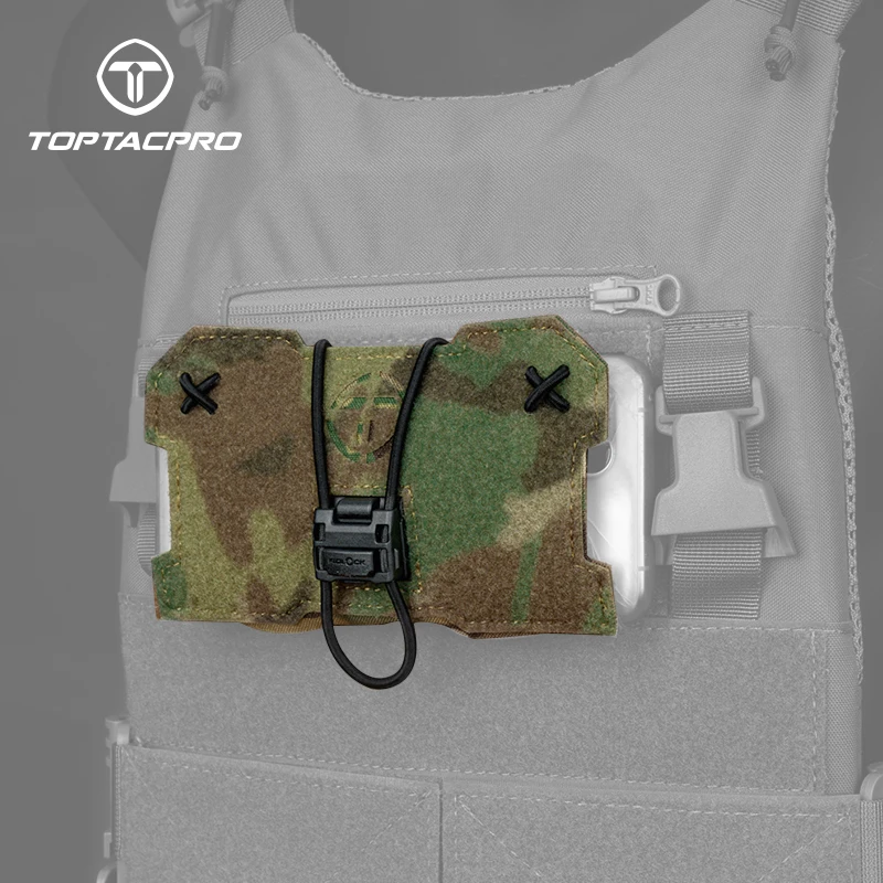 TOPTACPRO pochette de téléphone d'administration tactique pour gilet porte-plaque MOLLE support de téléphone Portable boucle magnétique à dégagement rapide 8512  18