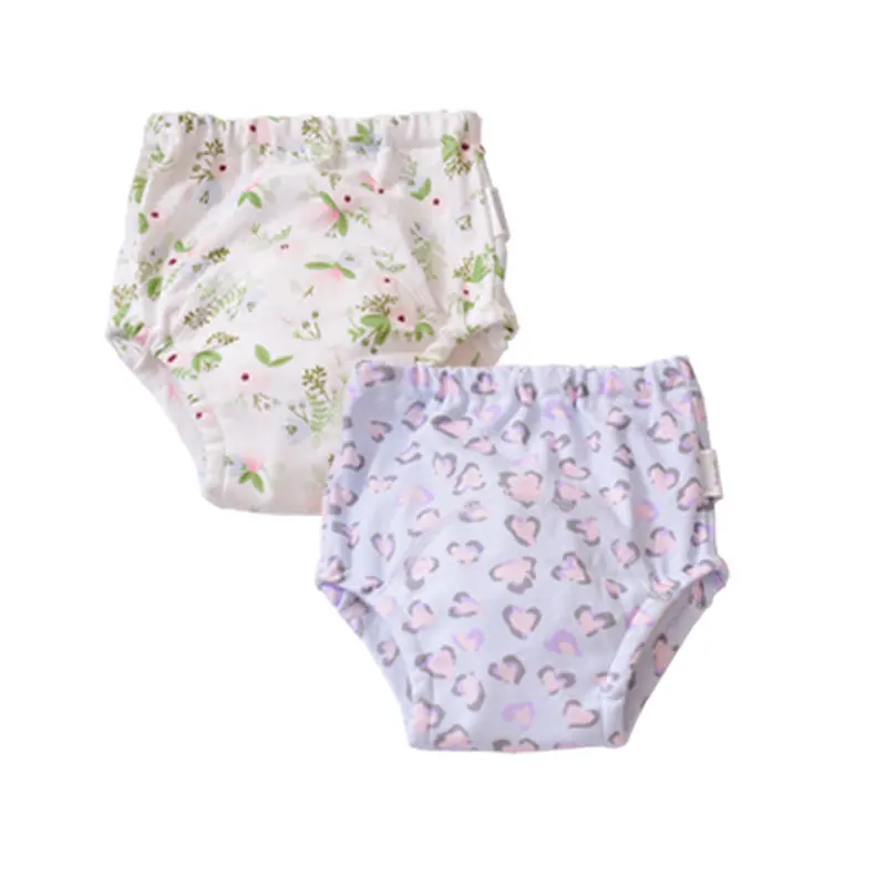 2Pcs Cute Baby Cotton Training Pants Panties Cloth Diapers