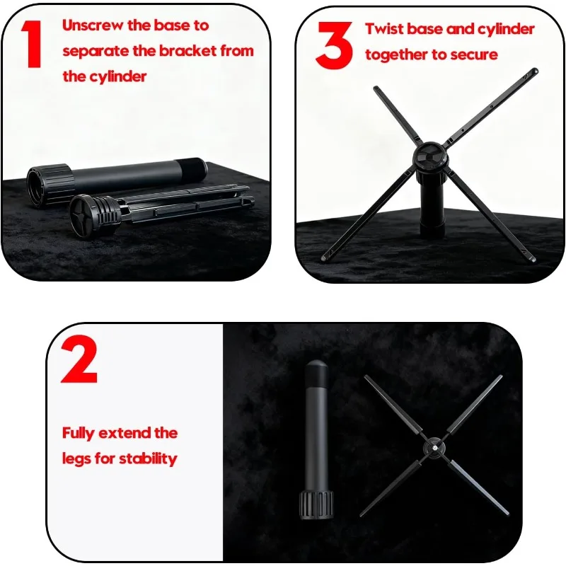 Flute Stand - Compact and Durable Four Legged Design, Lightweight and Stable, Perfect for Use At Home and On The Go Convenient