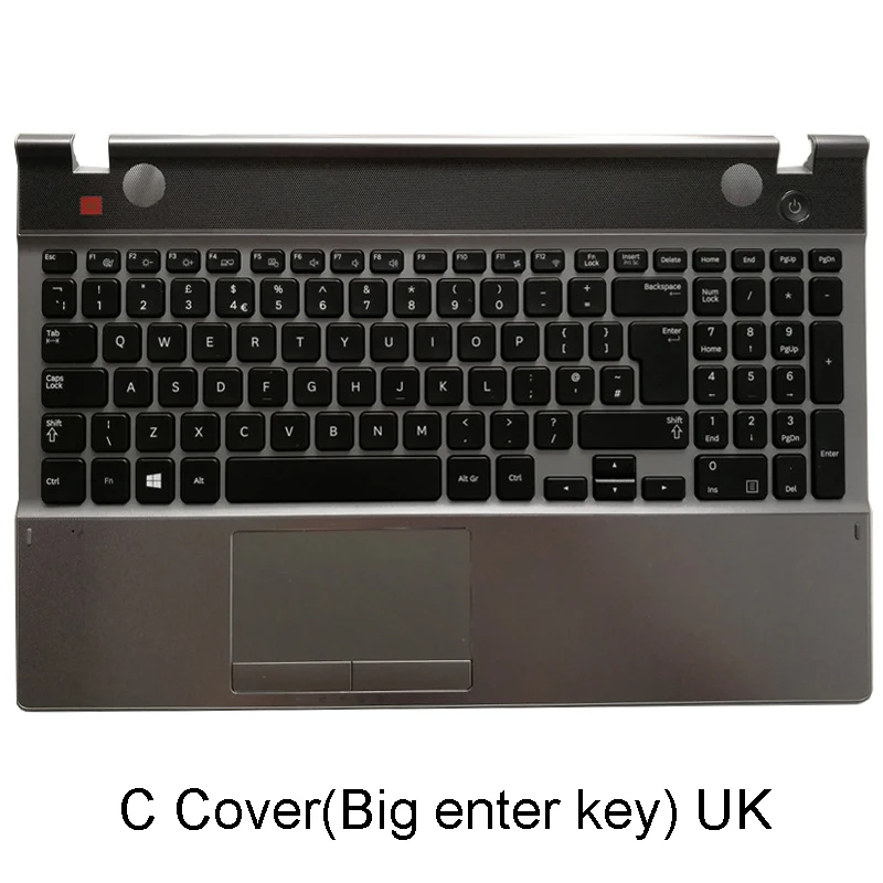 laptop cases New For Samsung NP550P5C 500P5C Series Laptop LCD Palmrest With Keyboard UK US Bottom Case Shell C D E Cover laptop shell