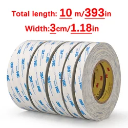 Ultra - Thin High Viscosity Double - Sided Adhesive - Strong, Non - Trace, High - Temperature Tape (3cm 10m - 1.18in 393in)