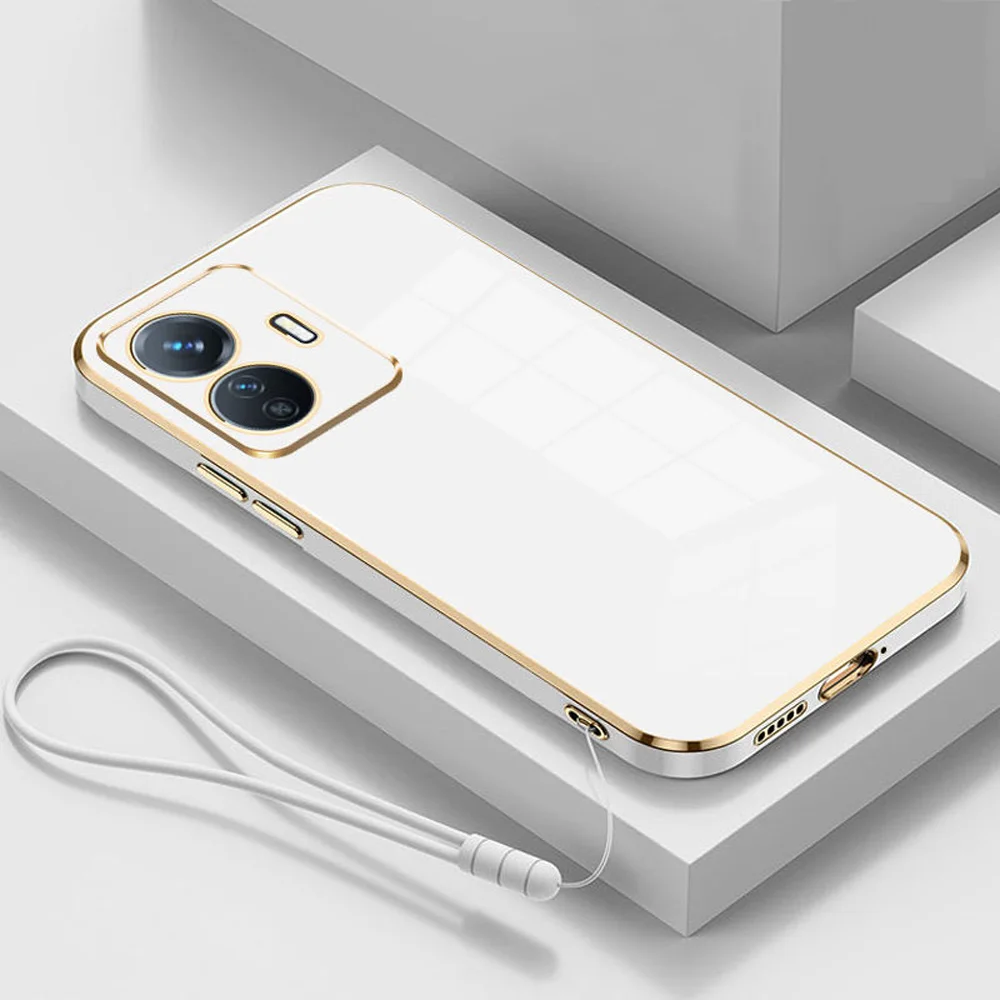 Elegant Shockproof Silicone Soft Cover with Electroplated Edges