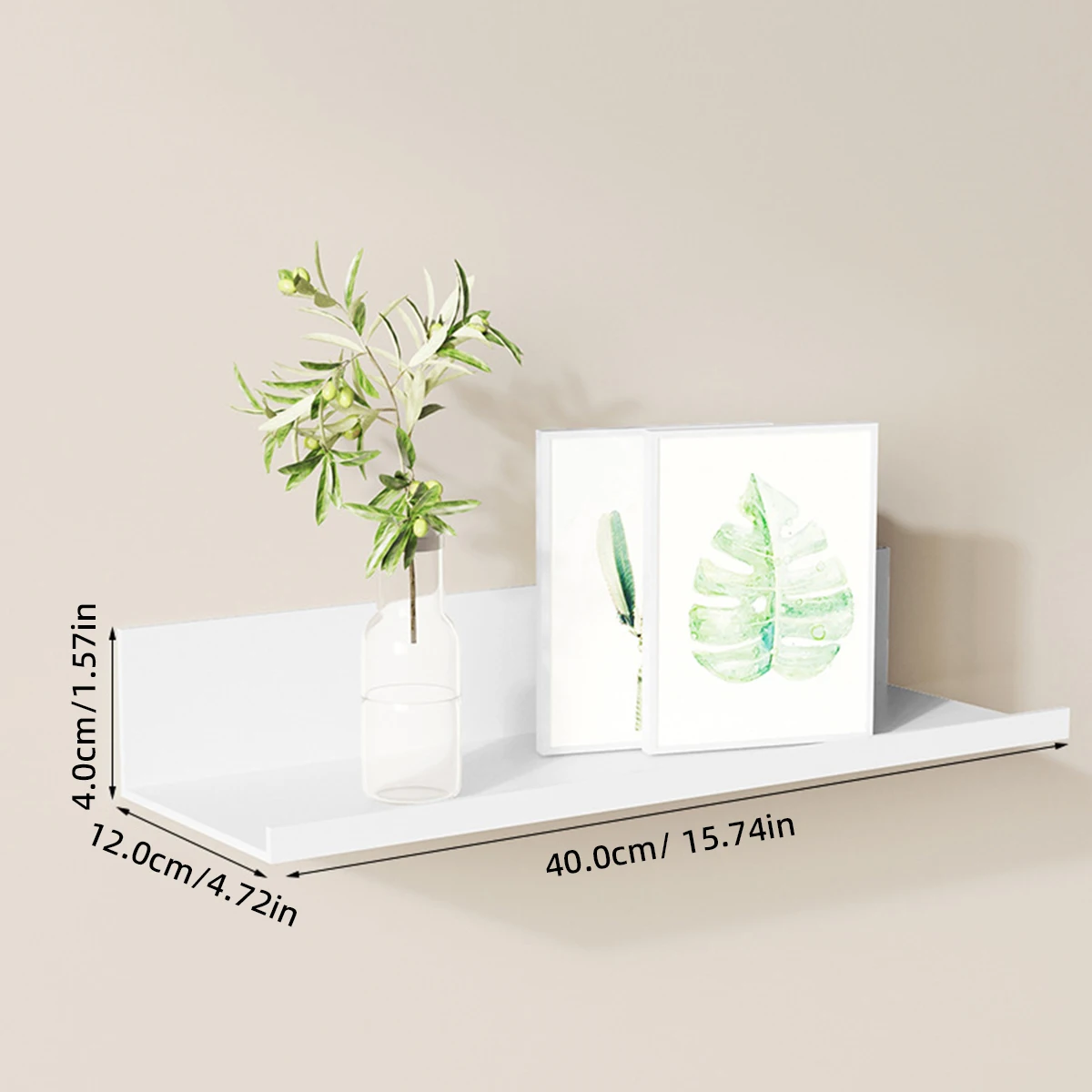 Sleek Aluminum Alloy Floating Wall Shelves
