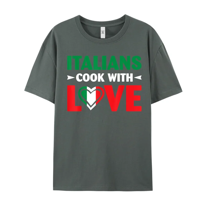 Casual Cook With ove Ita ian O-Neck T Shirts Autumn Tops & Tees Short Sleeve for Women Loose Pure Cotton Normal T Shirt Cook With ove Ita ian Chef Funny Sayings Quotes 1846 carbon