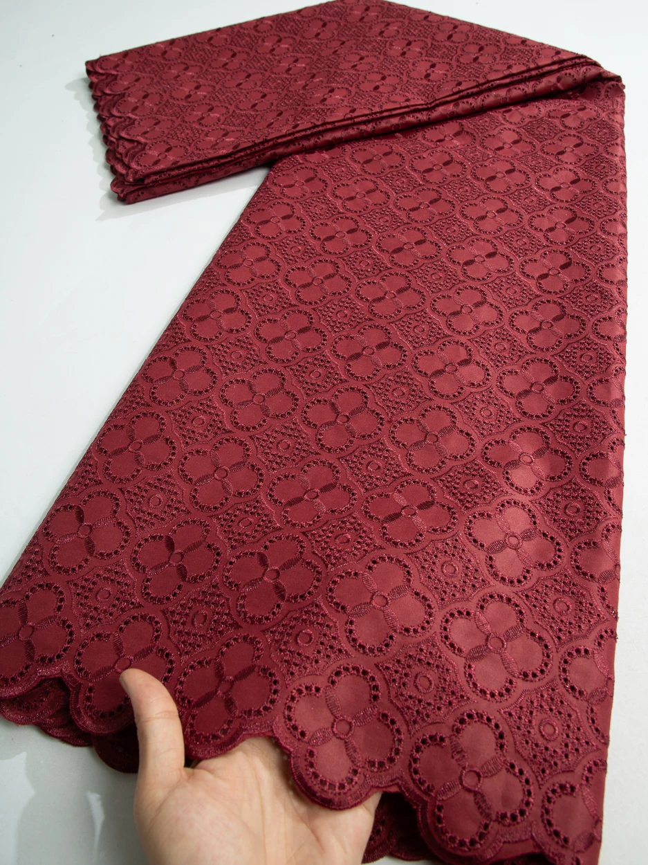 Lace Fabric African Cotton Swiss Voile Fabric Lace for Sew Women 2.5yards 3808