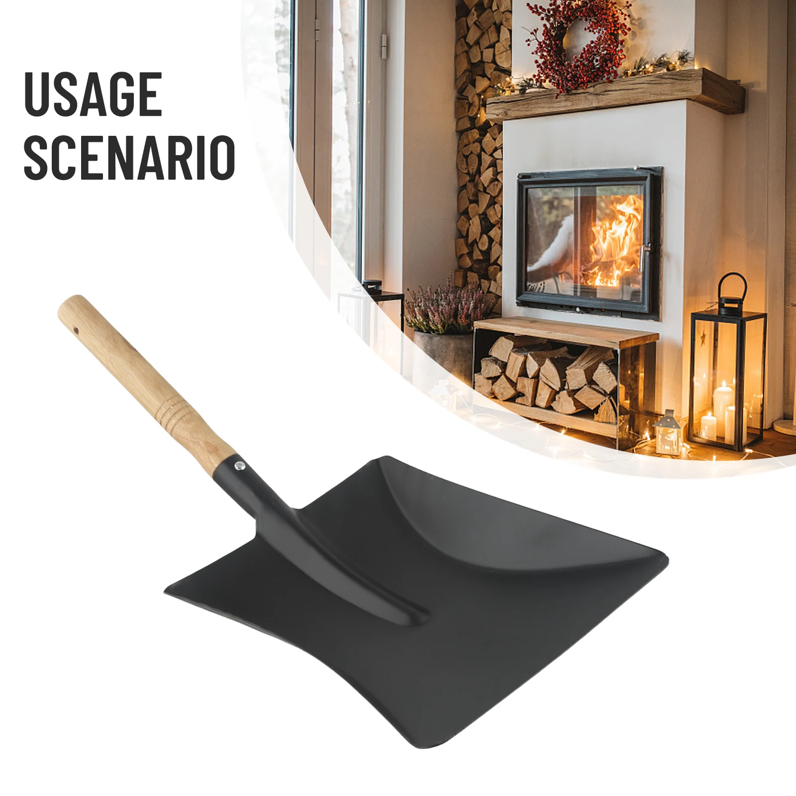 

Chimney Shovel Fireplace Tool Steel Dustpan Ash Shovel Fireplace Cleaning Tool 38*9.5cm 45*21.8cm Home Tool Parts