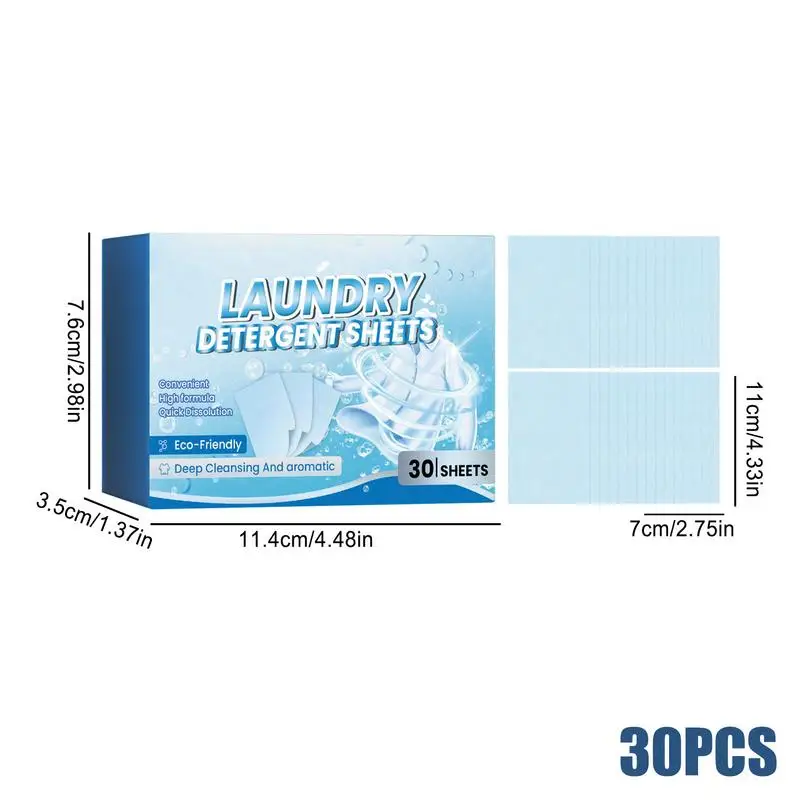 Eco-Friendly Laundry Detergent Sheets 30 Pack